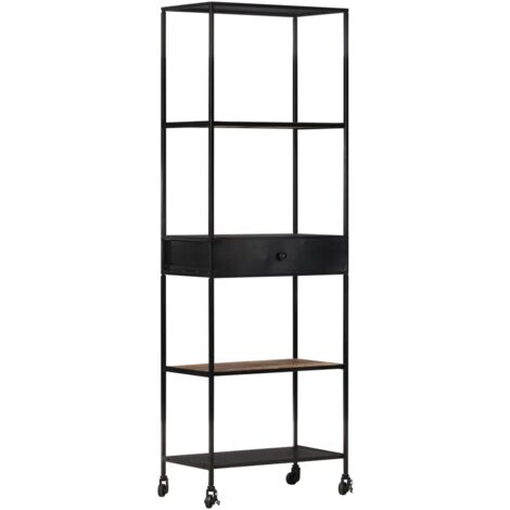 Bibliothèque 60x35x180 cm Bois de manguier brut et fer vidaXL