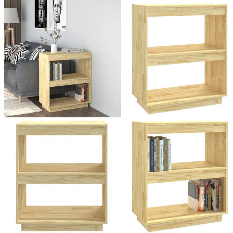 Vidaxl - Bibliothèque 60x35x71 cm bois de pin massif - Bibliothèque - Meuble Rangement - Bibliothèque Bois - Étagère - Mobilier Intérieur - Home &