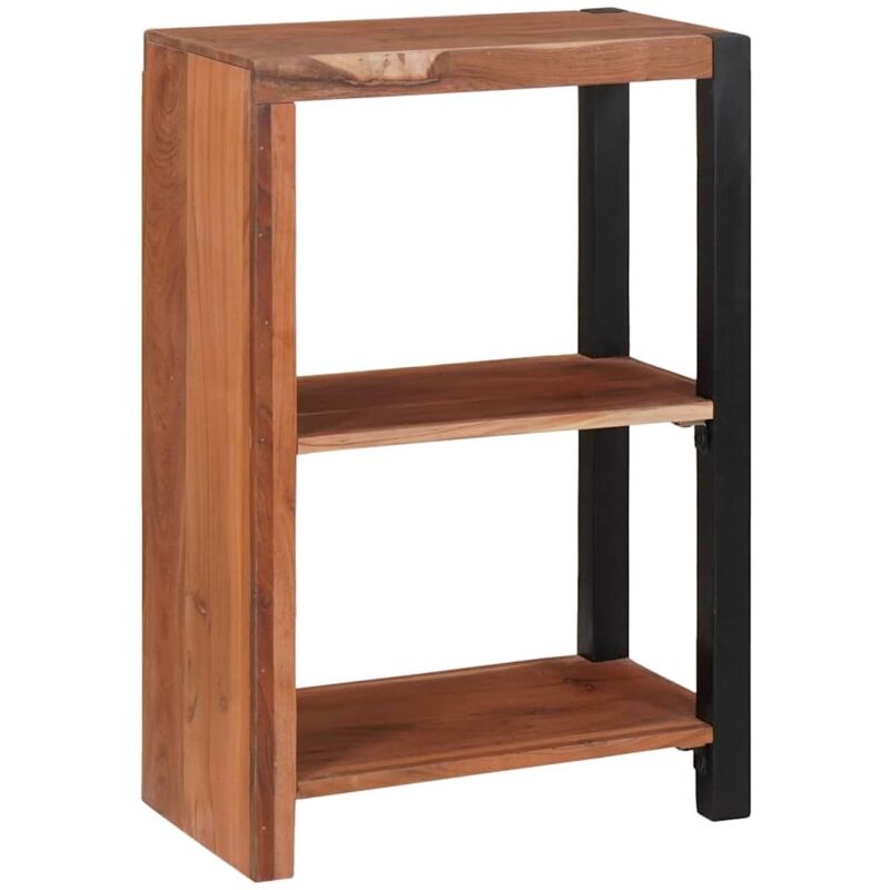 Torana - Bibliothèque Marron, Noir 50 x 30 x 75 cm Bois d'Acacia Massif