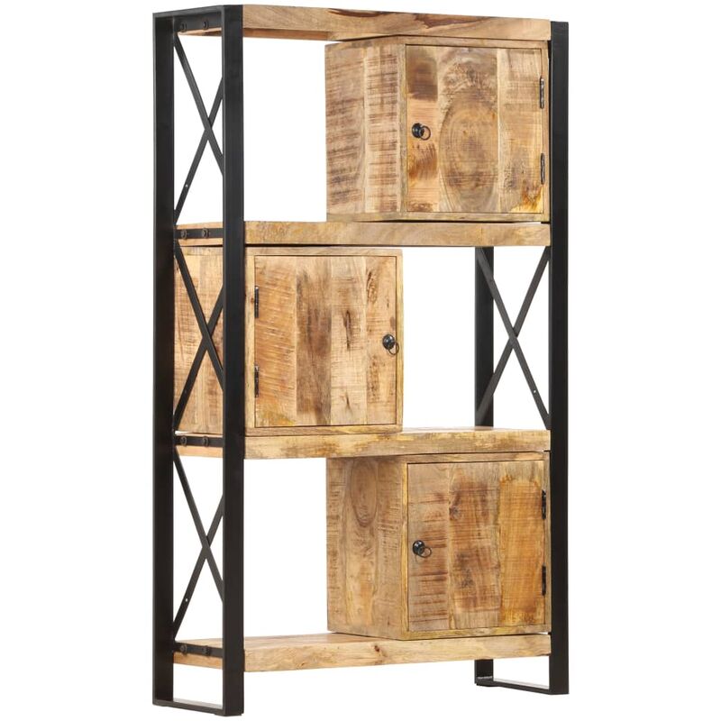 Bibliothèque 90x30x150 cm Bois de manguier solide
