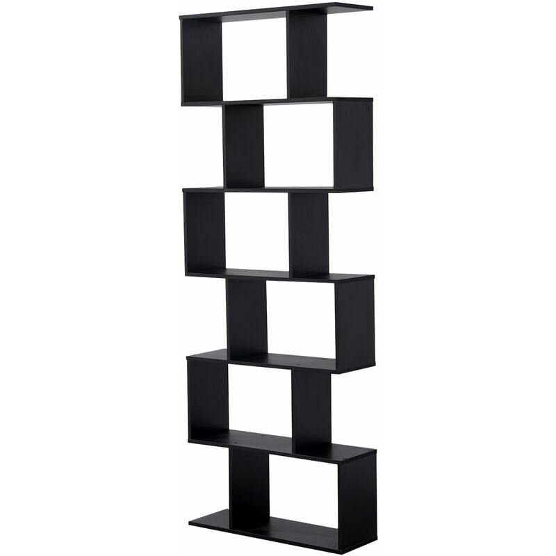 Happy Garden - Bibliothèque 6 étagères noire virginia