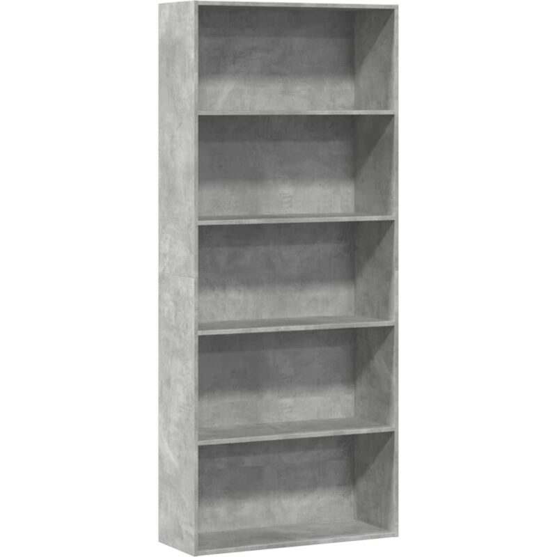 Vidaxl - Bibliothèque gris béton 80x30x189 cm bois d'ingénierie