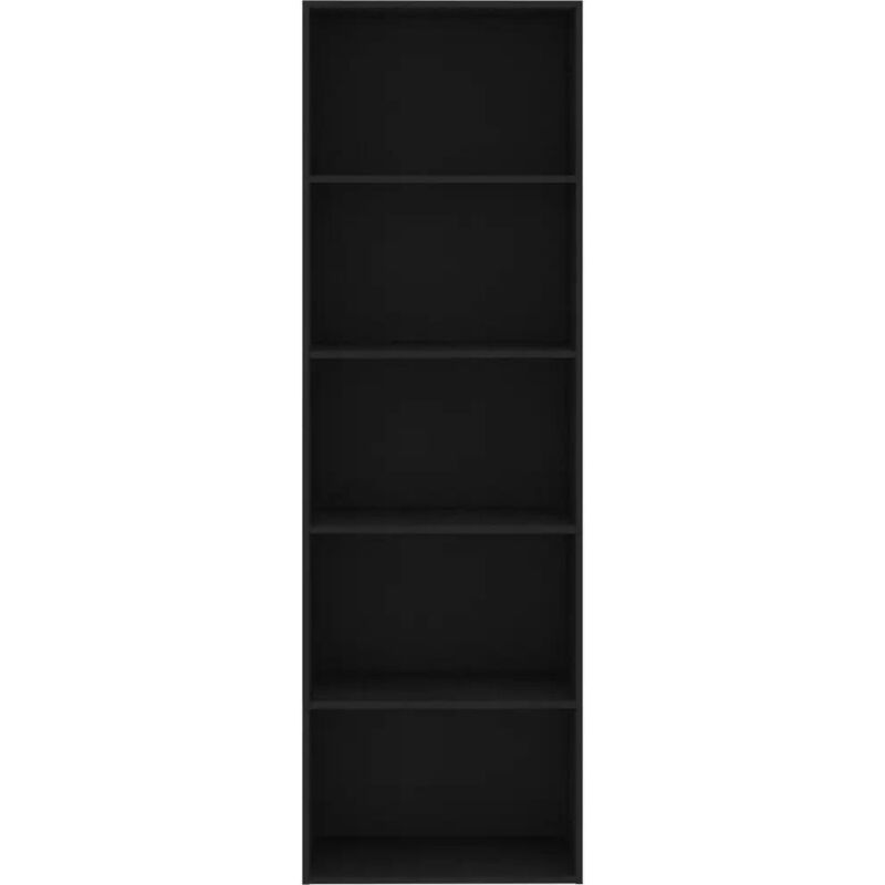 Vidaxl - Bibliothèque à 5 niveaux Noir 60x30x189 cm Bois d'ingénierie