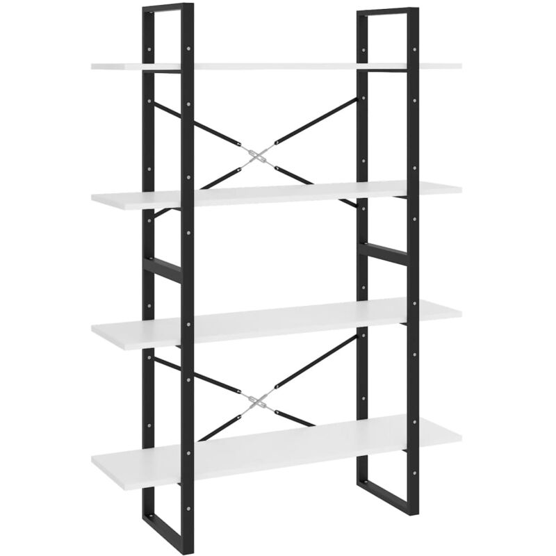 Vidaxl - Bibliothèque à 4 niveaux Blanc 100x30x140 cm Aggloméré