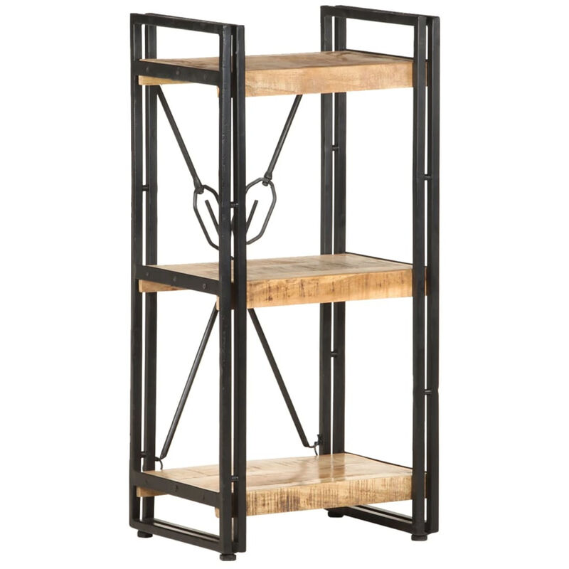 Bibliotheque a 3 niveaux 40x30x80 cm Bois de manguier massif