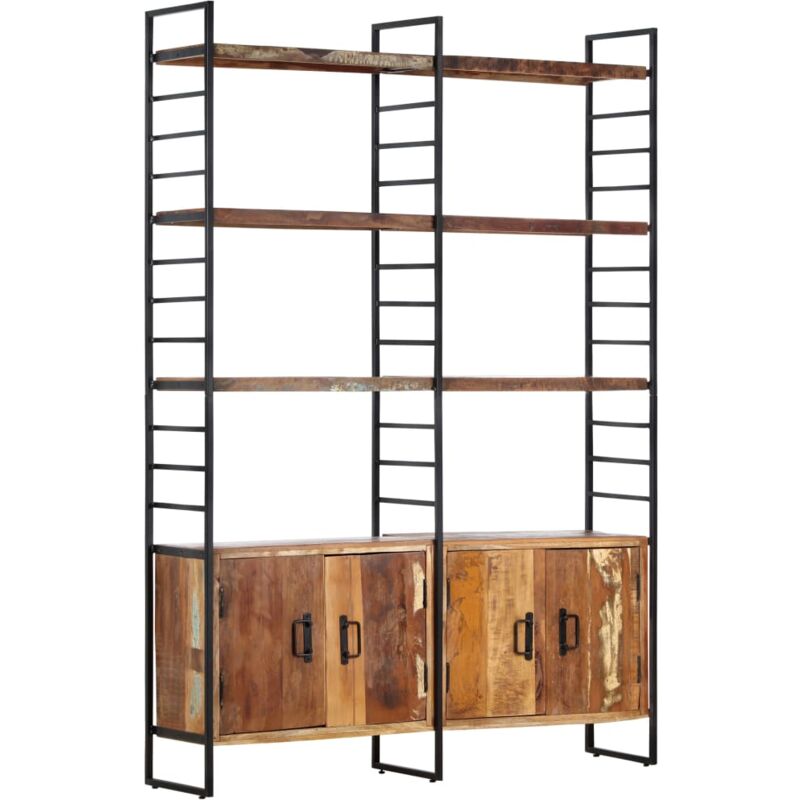Vidaxl - <strong>bibliotheque</strong> a 4 niveaux bois de recuperation massif 124x30x180 cm