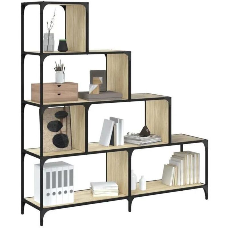 Vidaxl - Bibliothèque à 4 niveaux chêne sonoma bois d'ingénierie