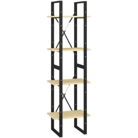 Bibliothèque à 4 niveaux Meuble de Rangement  Meuble Étagère 40x30x140 cm Bois de pin massif 33528
