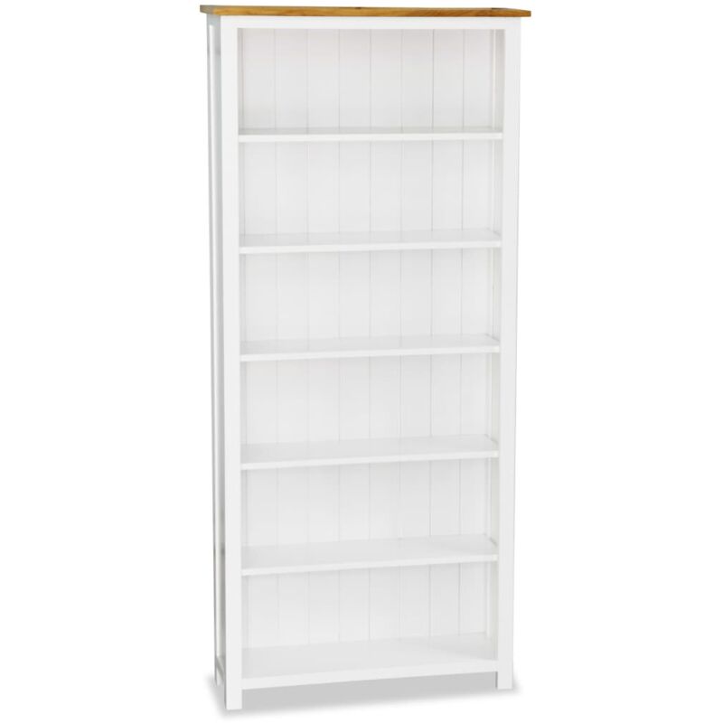 Vidaxl - <strong>bibliotheque</strong> a 6 etageres bois de chene massif 80x22,5x170 cm modele 1