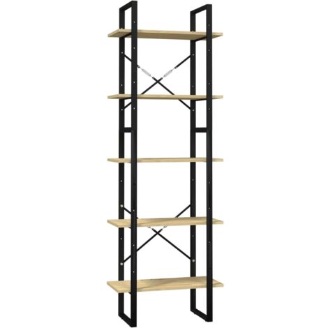 Bibliothèque à 5 niveaux Style scandinave - Meuble de Rangement - 60x30x175 cm Bois de pin Chic-689802