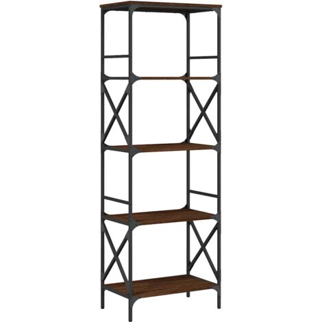 Bibliothèque à 5 niveaux，Armoire à Livres chêne marron 59x35x171 cm CFW6858703