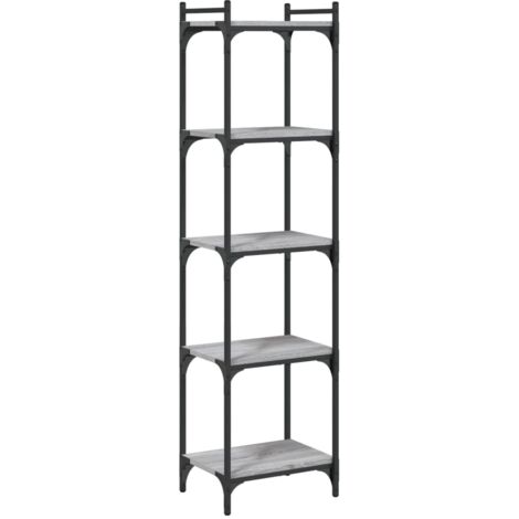 Bibliothèque à 5 niveaux，Armoire à Livres sonoma gris 40x30x154 cm CFW3245826