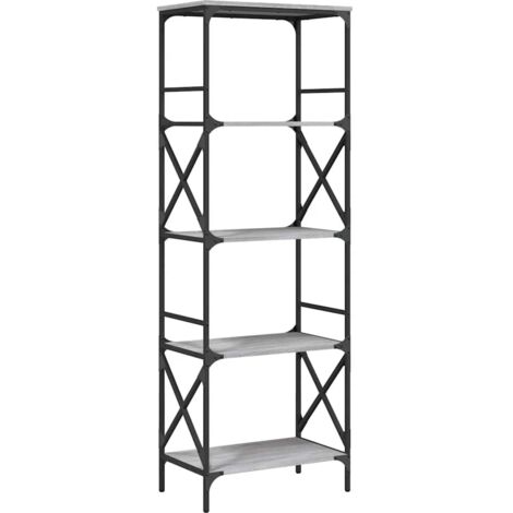 Bibliothèque à 5 niveaux，Armoire à Livres sonoma gris 59x35x171 cm CFW6356460