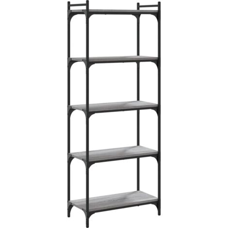Bibliothèque à 5 niveaux，Armoire à Livres sonoma gris 60x30x154 cm CFW7067465