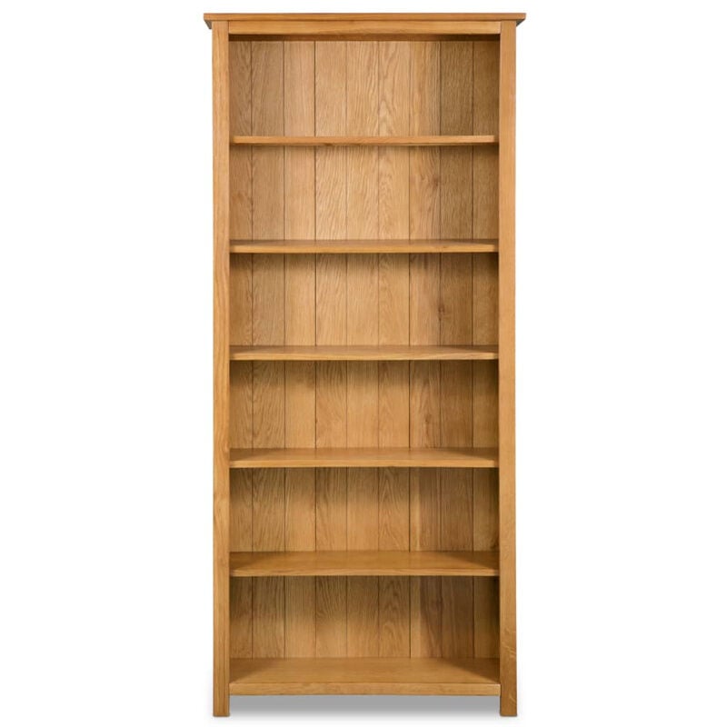 Nova - fimei Bibliothèque à 6 étagères 80x22,5x180 cm Bois de chêne massif