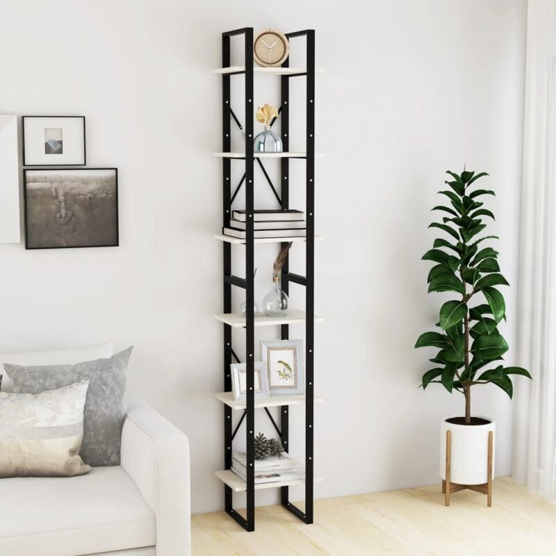 vidaxl - armoire haute blanc 40x30x210 cm bois de pin solide
