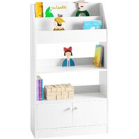 Bibliothèque à Livres Étagère de Rangement Jouets pour Enfants KMB11-W SoBuy®