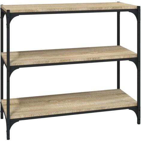 Bibliothèque Armoire à livres Chêne Sonoma 80x33x70,5 cm Bois d'ingénierie acier