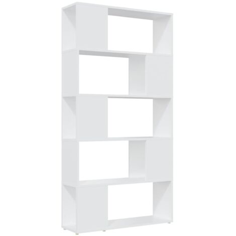 Bibliothèque  Armoire à livres/Séparateur de pièce Blanc 80x24x155 cm