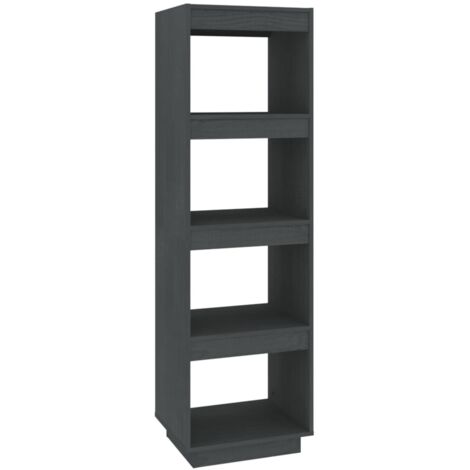 Bibliothèque  Armoire à livres/Séparateur de pièce gris 40x35x135 cm pin massif