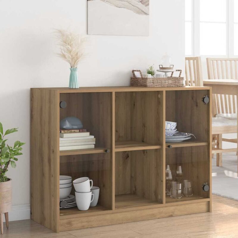 vidaXL Buffet chêne artisanal 102x37x75,5 cm bois d'ingénierie