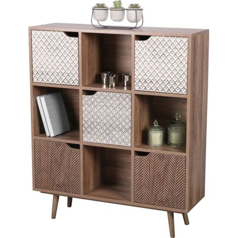 Bibliothèque "Baobab" - Marron - L 90 x P 29 x H 105 cm - Livraison gratuite