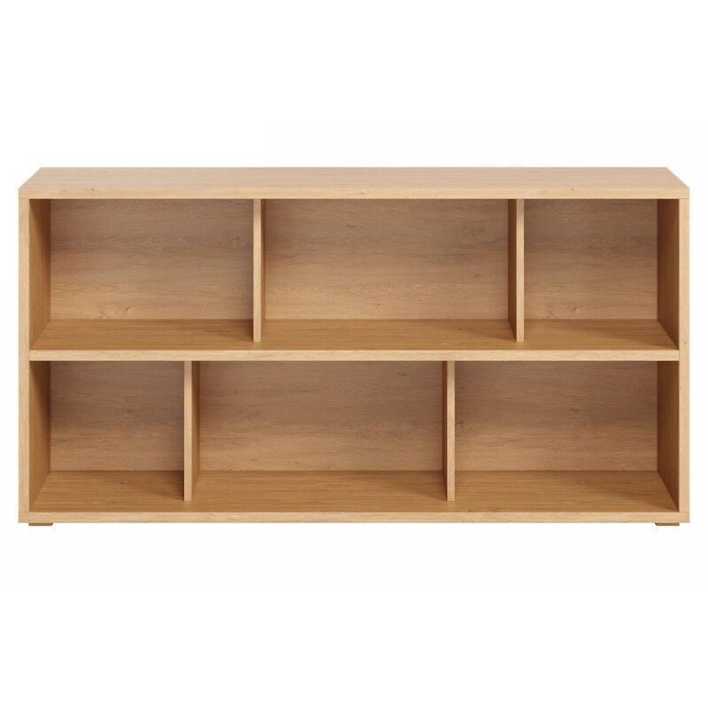 Miliboo - Bibliothèque basse finition bois clair chêne L140 cm epure