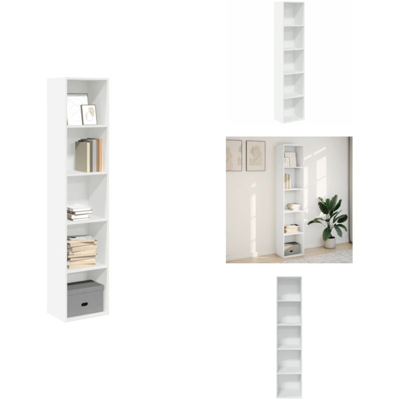Vidaxl - Bibliothèque blanc 40x30x189 cm bois d'ingénierie - Bibliothèque - Bibliothèques - Étagère - Armoire De Rangement