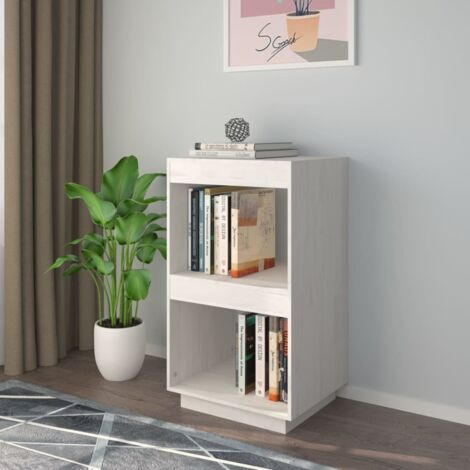 Bibliothèque Blanc 40x35x71 cm Bois de pin massif vidaXL