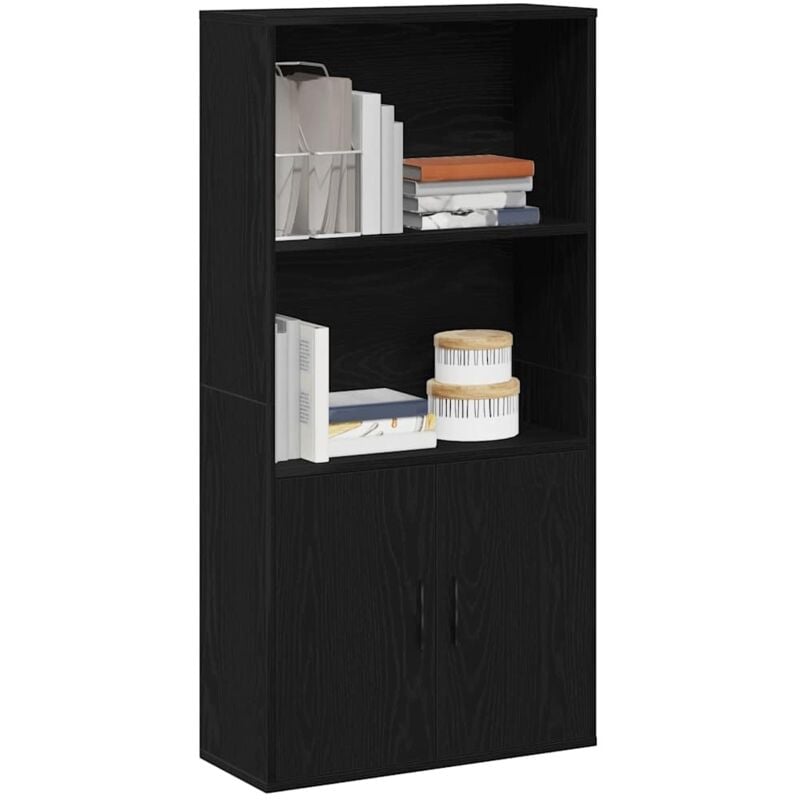 vidaXL Bibliothèque chêne noir 60x24x120 cm bois d'ingénierie