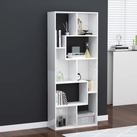 Bibliothèque Aggloméré Armoire à Livres Meuble Organisateur Multicolore vidaXL