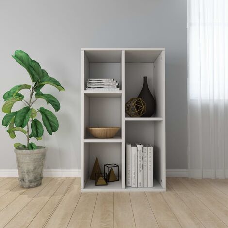 Bibliothèque, Buffet, Meuble de rangement, Armoire à livres Blanc 50x25x80 cm Aggloméré HYB70797