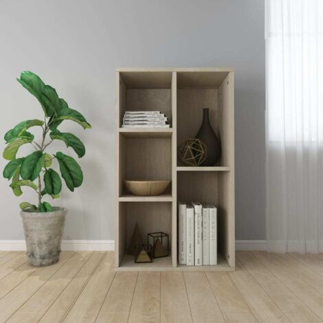 Bibliothèque, Buffet, Meuble de rangement, Armoire à livres Chêne sonoma 50x25x80 cm Aggloméré HYB36051