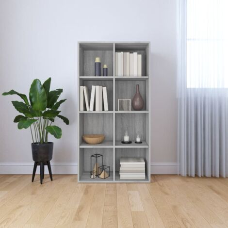 Bibliothèque/Buffet Sonoma gris 66x30x130 cm Bois d'ingénierie vidaXL