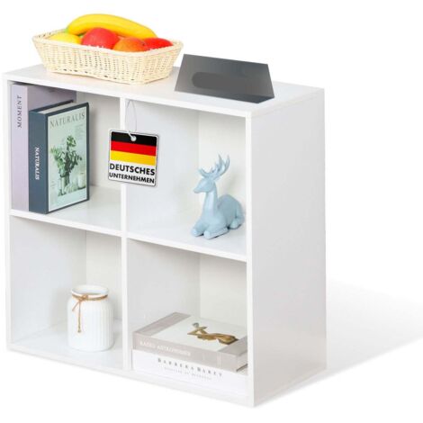 Bibliothèque California Blanc, 59,6 x 29 x 59,8 cm, 4 compartiments