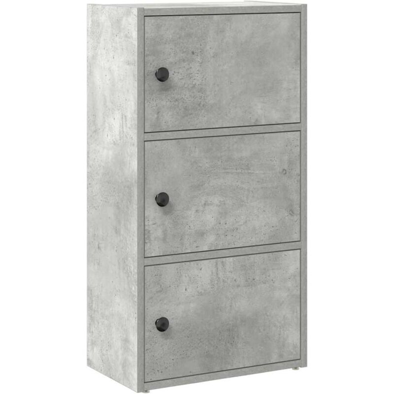 Vidaxl - Bibliothèque gris béton 40x24x77 cm bois d'ingénierie