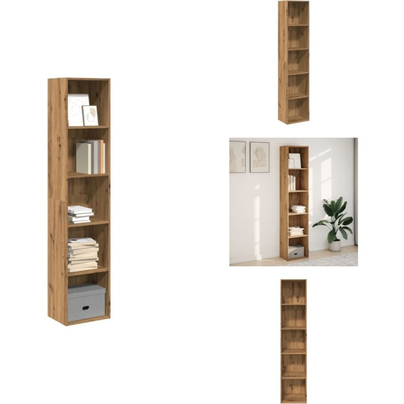 Vidaxl - Bibliothèque chêne artisanal 40x30x189 cm bois d'ingénierie - Bibliothèque - Bibliothèques - Étagère - Armoire De Rangement