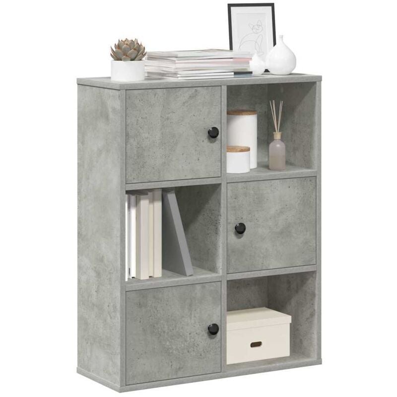 Vidaxl - Bibliothèque gris béton 60x24x76,5 cm bois d'ingénierie