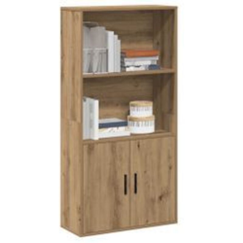 Bibliothèque chêne artisanal 60x24x120 bois d'ingénierie Bibliothèque chêne artisanal 60x24x120 bois d'ingénierie