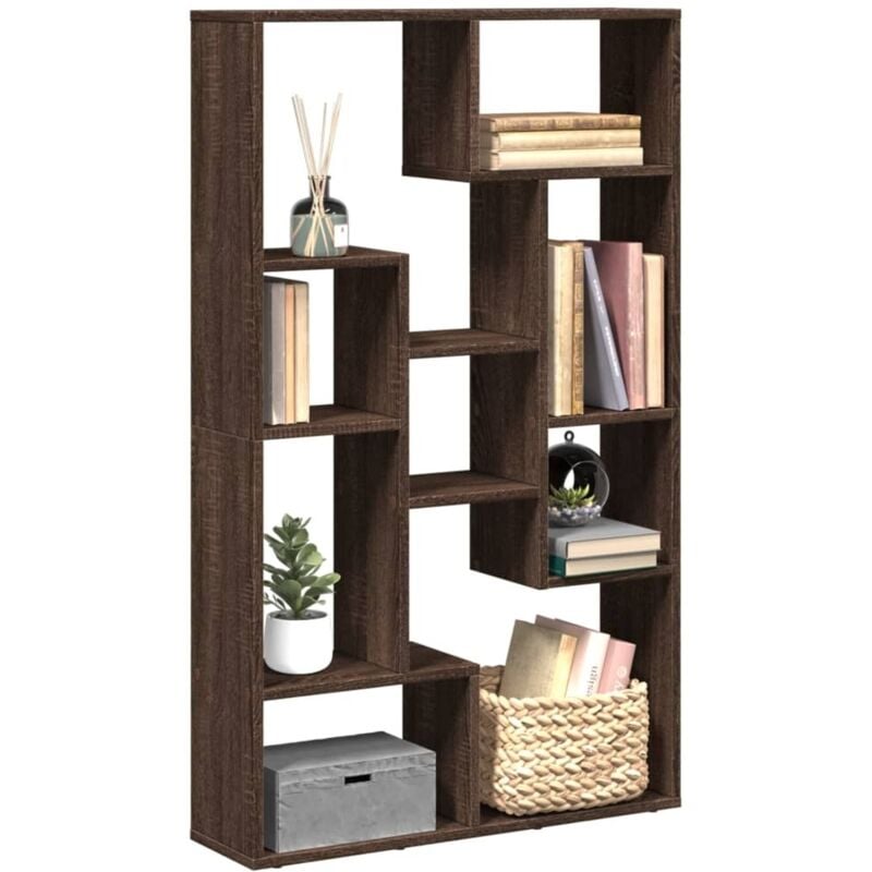 Bibliothèque chêne marron 72x20x120 cm bois d'ingénierie vidaXL