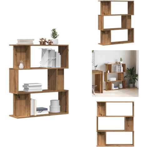 Bibliothèque chêne artisanal 80x24x96 cm bois d'ingénierie - Armoire À Livres - Armoires À Livres - Bibliothèque - Étagère