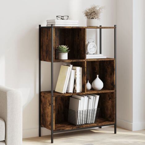 Bibliothèque chêne fumé 72x28x109 cm bois d'ingénierie vidaXL