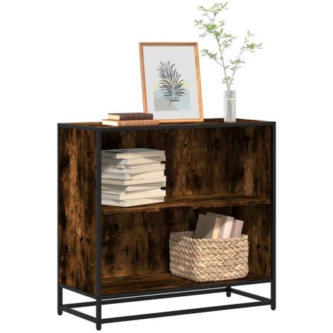 Bibliothèque chêne fumé 80x35x76 cm bois d'ingénierie vidaXL989346