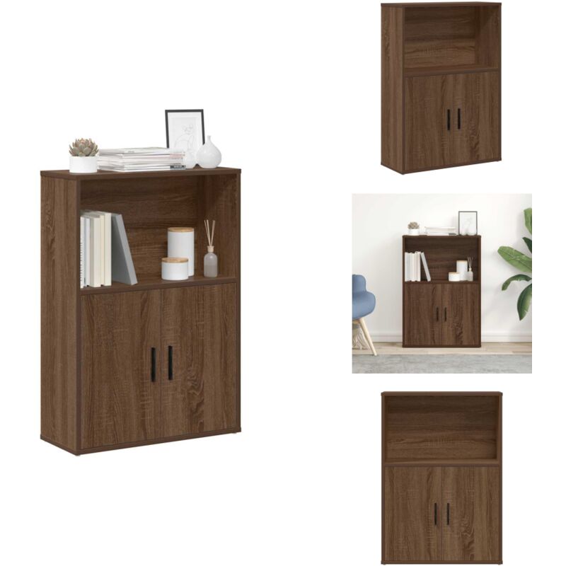 Bibliothèque chêne marron 60x24x85 cm bois d'ingénierie - Bibliothèque - Bibliothèques - Étagère à Livres - Armoire De Rangement