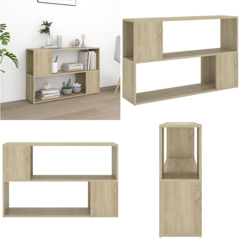 Bibliothèque Chêne Sonoma 100x24x63 cm Bois d'ingénierie - Bibliothèque - Étagère - Meuble De Salon - Rangement - Bois D'ingénierie - Home & Living