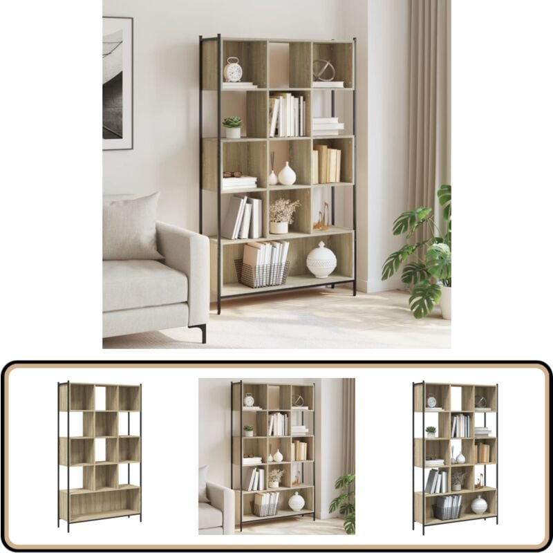 Vidaxl - Bibliothèque chêne sonoma 102x28x172 cm bois d'ingénierie - Bibliothèque Murale - Bibliothèque Design - Étagère Bois - Meuble Rangement