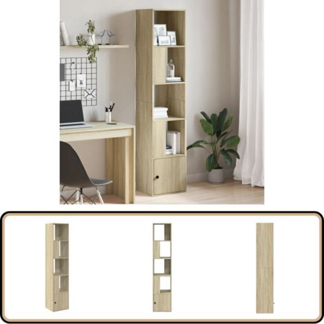 Bibliothèque chêne sonoma 40x36x189 cm bois d'ingénierie - Bibliothèque - Meuble Rangement - Étagère Ouverte - Bibliothèque Design - Mobilier Intérieur