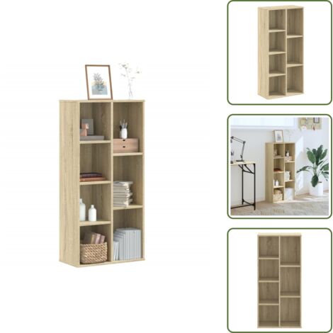 Bibliothèque chêne sonoma 50x25x105 cm bois d'ingénierie - Bibliothèque - Bibliothèques - Étagère - Armoire De Rangement