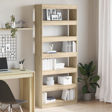 Bibliothèque Chêne sonoma 80 x 30 x 198 cm Bois d'ingénierie vidaXL