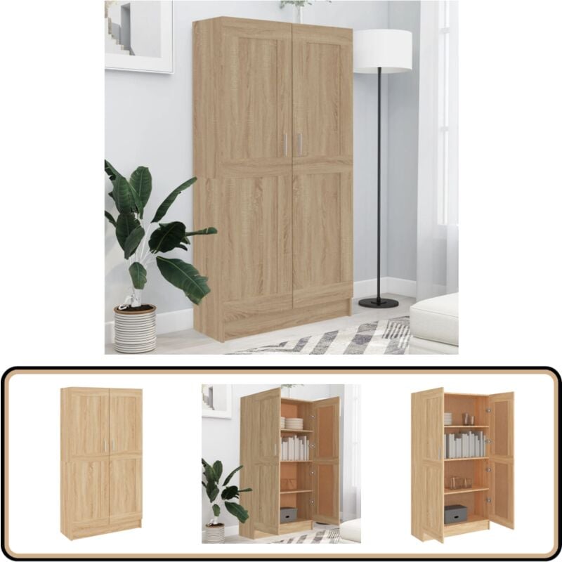 Vidaxl - Bibliothèque Chêne sonoma 82,5x30,5x150 cm Bois d'ingénierie - Bibliothèque - Meuble De Rangement - Étagère - Armoire à Livres - Mobilier